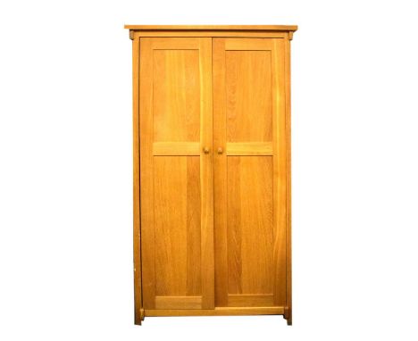 Modern light oak wardrobe, 106cm x 66cm x 193cm high