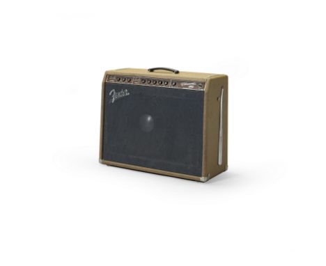 A FENDER VIBRASONIC 6G13-A AMPLIFIER OWNED AND USED BY JERRY GARCIAcirca early 1960s, labeled Production 11, tolex covered ca