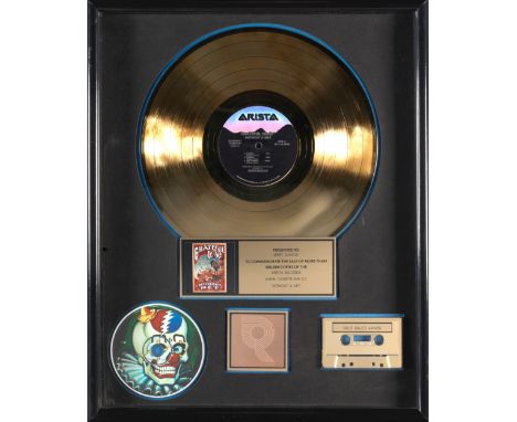 A JERRY GARCIA 'GOLD' SALES AWARD FOR THE GRATEFUL DEAD ALBUM WITHOUT A NET1990RIAA certified, 'R' hologram style, presented 