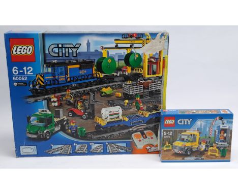 Lego City pair to include (1) #60052 Cargo Train; (2) #60073 Service Truck - generally Good, not checked for completeness/cor