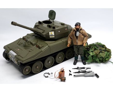 Palitoy/Cherilea Action Man vintage pair includes (1) loose/unboxed flock head dressed figure, plus accessories - not checked