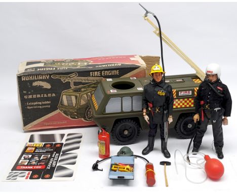 Palitoy/Cherilea Action Man vintage group to include (1) boxed Cherilea Auxiliary Fire Engine within Fair original box; (2) l