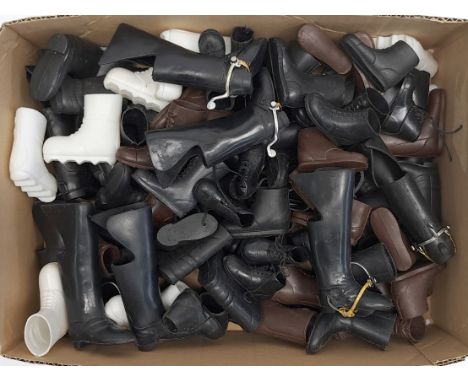 Palitoy Action Man Vintage Boots - Ceremonial, jackboots, short, long (black and brown), lace-up boots, ski boots, paired whe