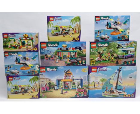 Lego (Sealed) Friends group to include (1) #41712 (x 2) Recycling Truck; (2) #41716 Stephanie's Sailing Adventure; (3) #41743