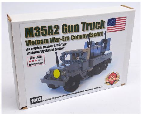 Brickmania (Sealed - contains genuine Lego parts) #1003 M35A2 Gun Truck - Vietnam War-Era Convoy Escort, within Good Plus to 