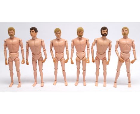 Palitoy Action Man vintage flock hair, gripping hands figures/loose/undressed, a group which appear to be generally Fair to G