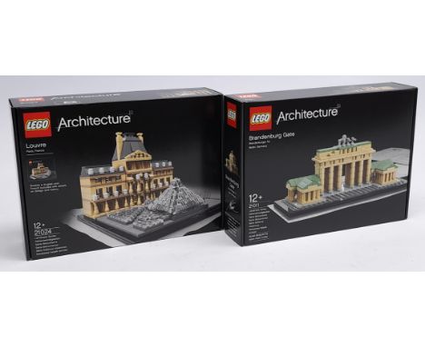 Lego (Sealed) Architecture pair to include (1) #21011 Brandenburg Gate, Berlin, Germany; (2) #21024 Louvre, Paris, France, bo