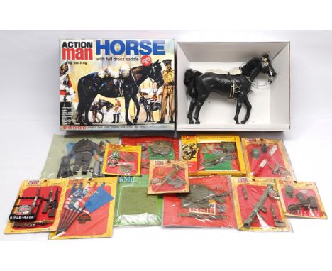 Action Man/GI Joe 'Anniversary Issue' accessory sets to include GI Joe - Beachhead, GI Joe - Flags, Action Man Bazooka, plus 