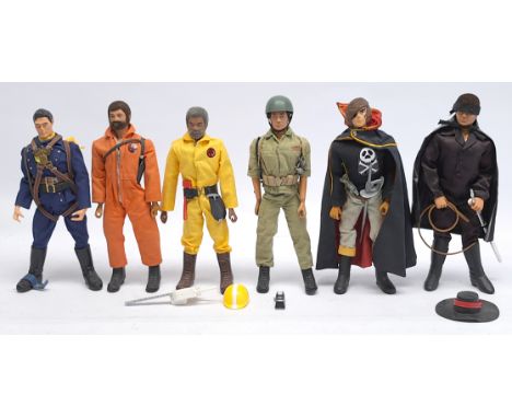 A mixed group of 12" (1:6th Scale) loose/unboxed Action Figures, includes Action Joe - Israeli Paratrooper, rare vintage Capt