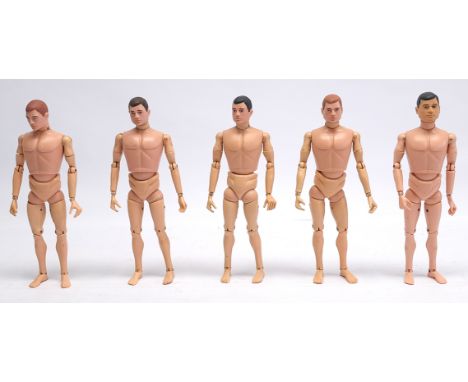 Palitoy Action Man vintage painted head, plastic hands figures/loose/undressed, a group which appear to be generally Fair to 