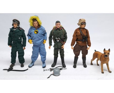 Hasbro GI Joe Anniversary Issue group of Figures wearing uniform and accessories - generally Fair to Good, not checked for co
