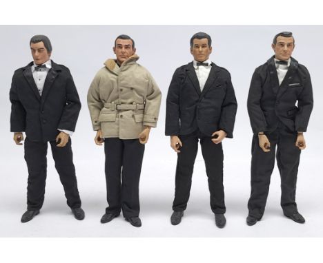 Sideshow Toys, a group of loose/unboxed James Bond 12" (1:6th Scale) Action Figures - generally Good, not checked for complet