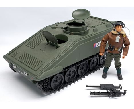 Palitoy Action Man vintage pair includes (1) loose/unboxed flock head dressed figure, plus accessories - not checked for comp