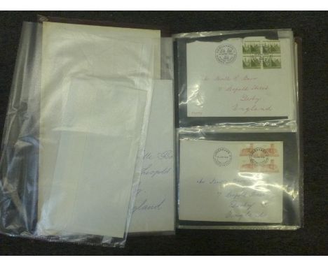 First day covers; Denmark 1968-1977, USA, Queen Elizabeth II covers and packs, Longleat Churchill cover, etc. 