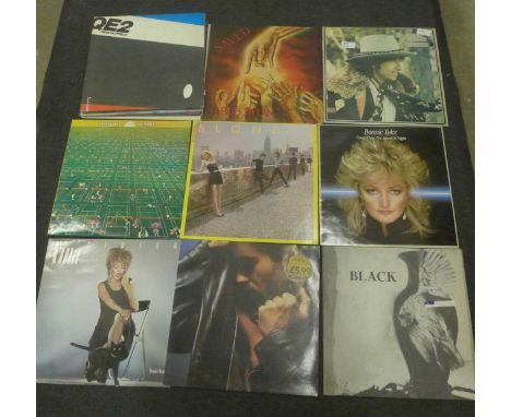 Fourteen LP records, Fleetwood Mac, Rush, Vangelis, Lindisfarne, Bob Dylan, etc. 