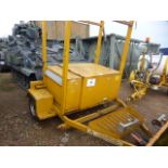 Single axle plant trailer c/w diesel generator. Direct Highways Authority.