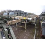 Boughton 2 axle adjustable drawbar Ro/Ro Drops/container trailer c/w twist locks. Ex-reserve.