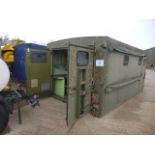 Demountable workshop, fully insulated, c/w Harrison M300 lathe, benches, electrics, charger, etc.