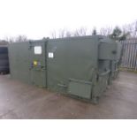 Demountable electronic repair workshop c/w benches, electrics, etc.