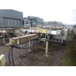 Boughton 2 axle adjustable drawbar Ro/Ro Drops/container trailer c/w twist locks. Ex-reserve.