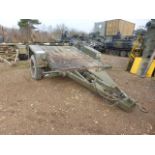 2.5 tonne wide track single axle trailer c/w spare wheel.
