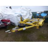 Twin axle plant/car trailer. Direct Highways Authority.