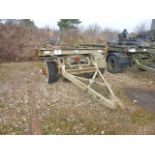 King Ro/Ro 15 tonne 2 axle drawbar Drops/container trailer c/w spare wheel, etc.