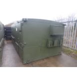Demountable electronic repair workshop c/w benches, electrics, etc.