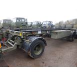 King Ro/Ro 15 tonne 2 axle drawbar Drops/container trailer, ex-reserve c/w spare wheel, etc.