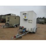 Viessman 2 axle refrig/cooler trailer c/w Zanotti cooler pack and Honda diesel generator.