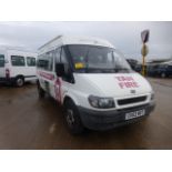 Ford Transit diesel 15 seat minibus c/w seatbelts, side door, etc.Direct fire service.