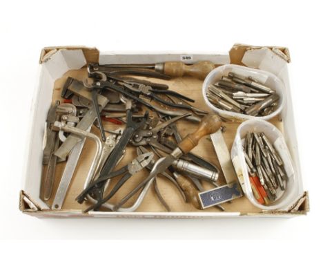 A box of tools and engineers taps etc G 