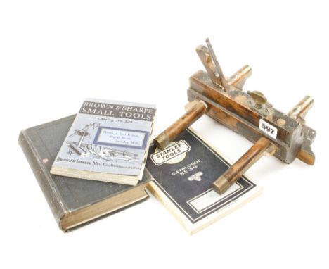 A sash fillester and tool catalogues by STANLEY and BROWN &amp; SHARPE G 