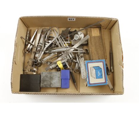 Four sets of letter and numbers stamps and other engineers tools G+ 