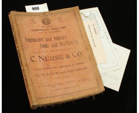 C Nurse &amp; Co; 1902 10th ed. tools and machines catalogue 308pp 11" cloth bound G