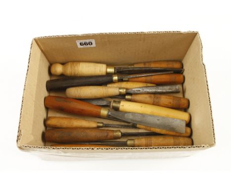 14 carving tools by SJ ADDIS with W.P trade mark G+ 