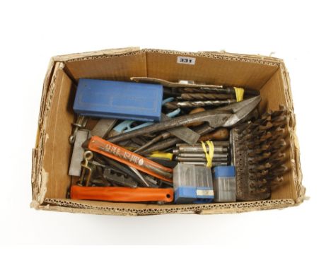 A quantity of drills, punches and other engineers tools G 