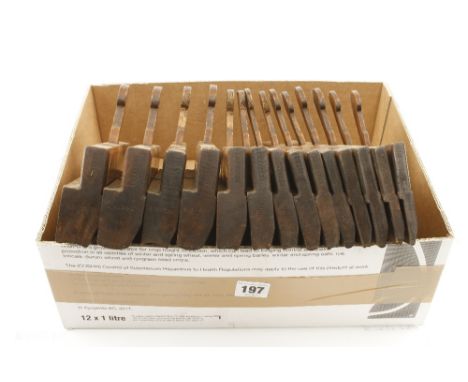 A part set of 14 H&amp;R planes by R.NELSON pairs of Nos 1,3,5,7,13,15 and two hollows Nos, 9 and 11 one lacks iron G+ 