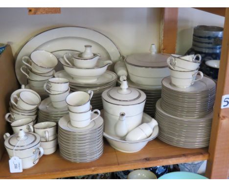 A Noritake Ivory China dinner, tea and coffee service, near-complete 12 place setting including covered tureen and coffee pot