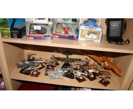 A collection of "Legends of the Sky" die cast scale model aircraft and a number of other scale aircraft, twenty pieces approx