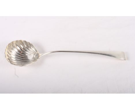 A Georgian silver punch ladle with shell-shaped bowl, Thomas Chawner, London 1773, 5.8oz troy approx