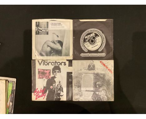 Vinyl Records – 7” Singles including Throbbing Gristle - United / Zyklon B Zombie – IR0003; The Adverts - One Chord Wonders /