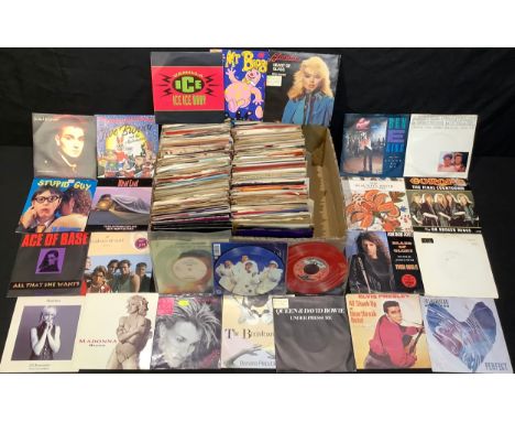 Vinyl Records - 45rpm singles various genres and artists including Madonna, Elvis Presley, Vanilla Ice, Ace of Base, The Para