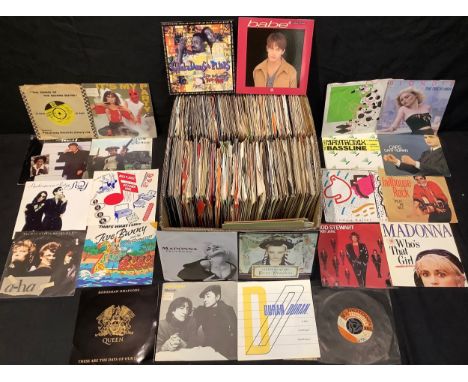 Vinyl Records - 45rpm singles various genres and artists including Elvis Presley, Madonna, Blondie, Gary Numan, Queen, Shakes