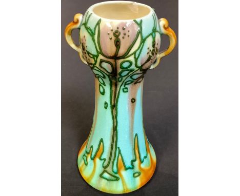 A Minton Secessionist two handled vase, printed mark and 'No.41' to base, c.1908, 17.5cm high 