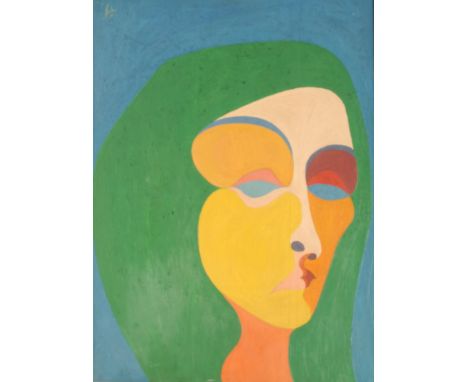 John Marshall (Modernist)A pair of Portraits, Ladies, head-and-shoulders lengthsigned, oil on boards, 80cm x 59cm 