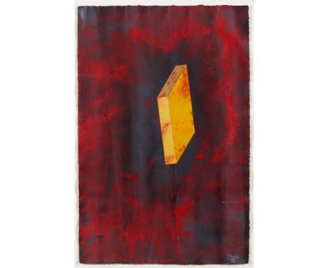 José Manuel Broto (b. 1949)UntitledAcrylic and collage on paperSigned and dated 88(slight ondulation of the paper)75x50 cmWit