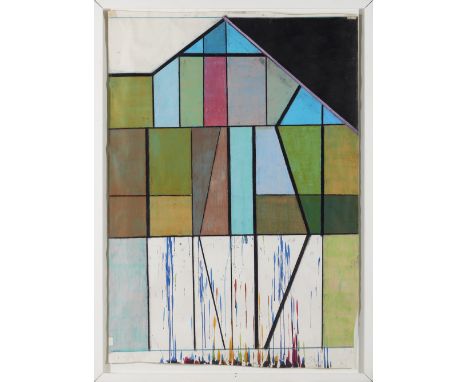 Manuel Caeiro (b. 1975)"Dream House 3.004"Mixed media on paperSigned (slight undulation to the support, minor fingerprints)99