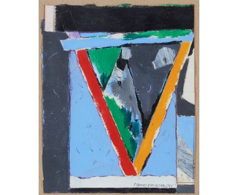 Fernando Marques de Oliveira (b. 1947)UntitledMixed media, collage on paper mounted on cardboardSigned and dated 198527x18,5 
