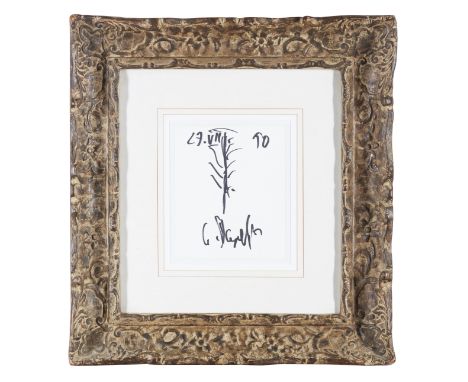 Georg Baselitz (b. 1938)“Baum”Felt pen on paperSigned and dated 27-VII-9023,5x20 cm